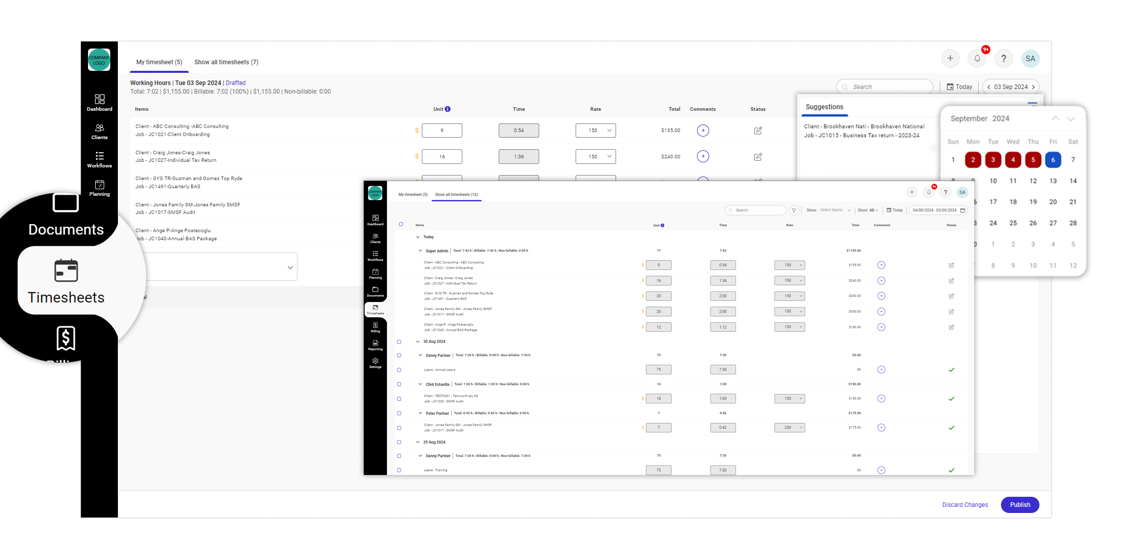 Timesheets module